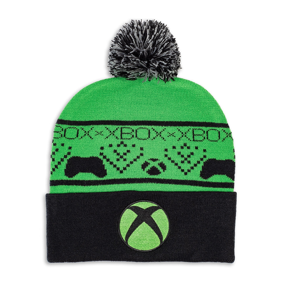 Xbox Green & Black Pompom Beanie – Xbox Gear Shop