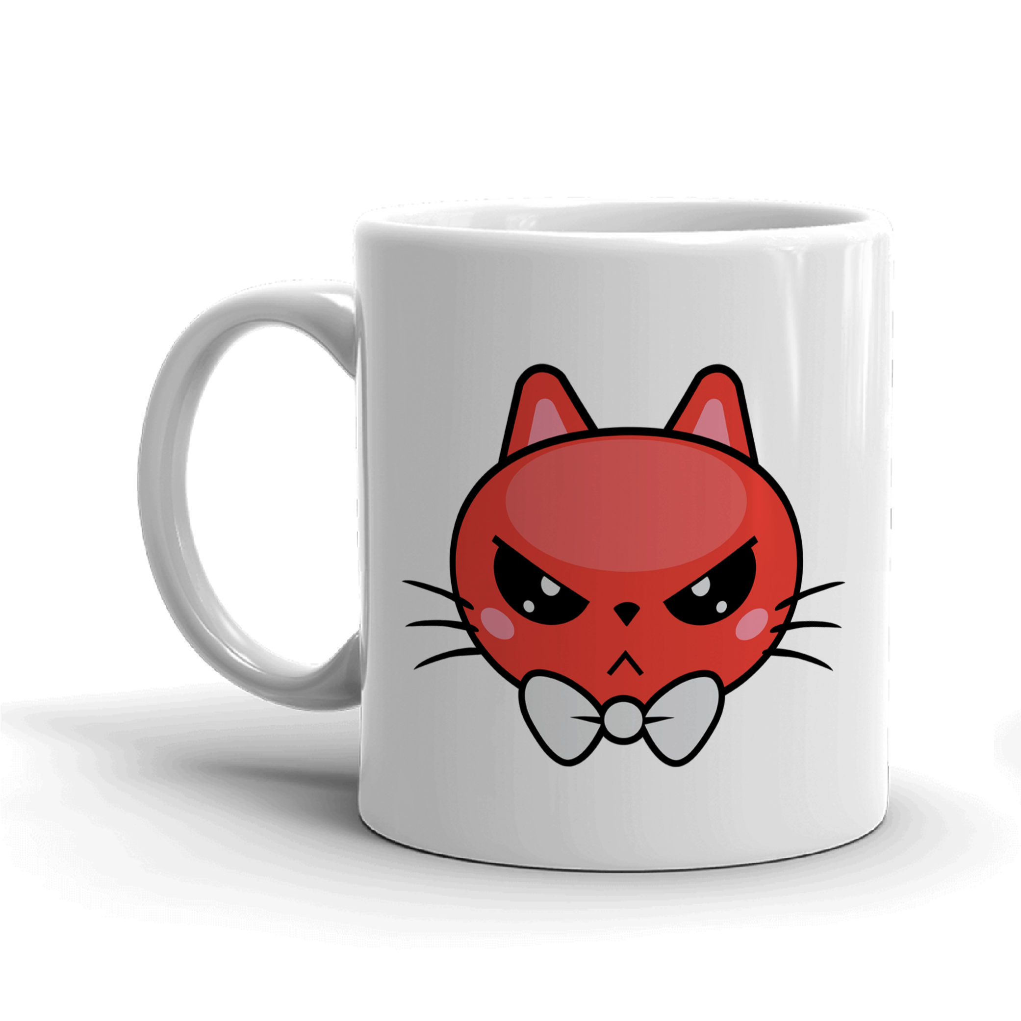 3D Angry Cat Coffee Mug Design