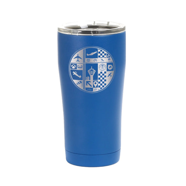 19oz. White Stainless Steel Tumbler with Straw by Celebrate It™