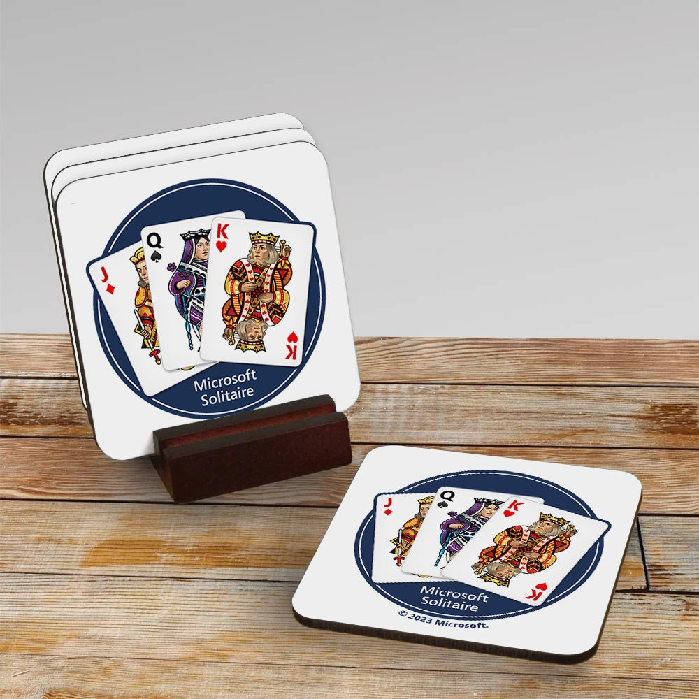 Microsoft Solitaire Royal Fan Coaster Set Xbox Gear Shop